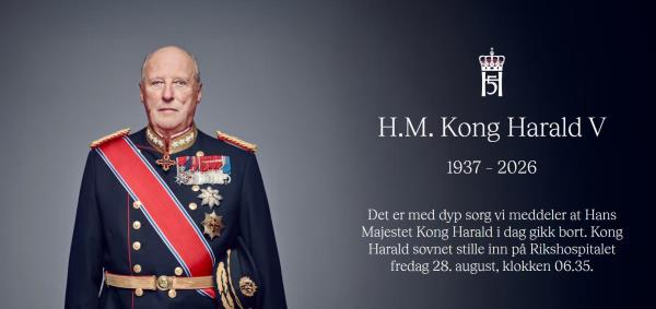 Lenke til artikkel: Kong Harald V  - 21. februar 1937–28. august 2026